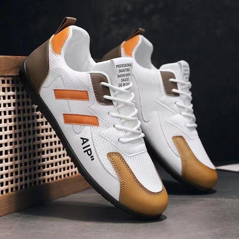 Herrenschuhe Frühling Laufen Sport Mesh atmungsaktiv weiche Sohle rutschfest Herren Freizeitreiseschuhe Low-Top deutsche Trainingsschuhe