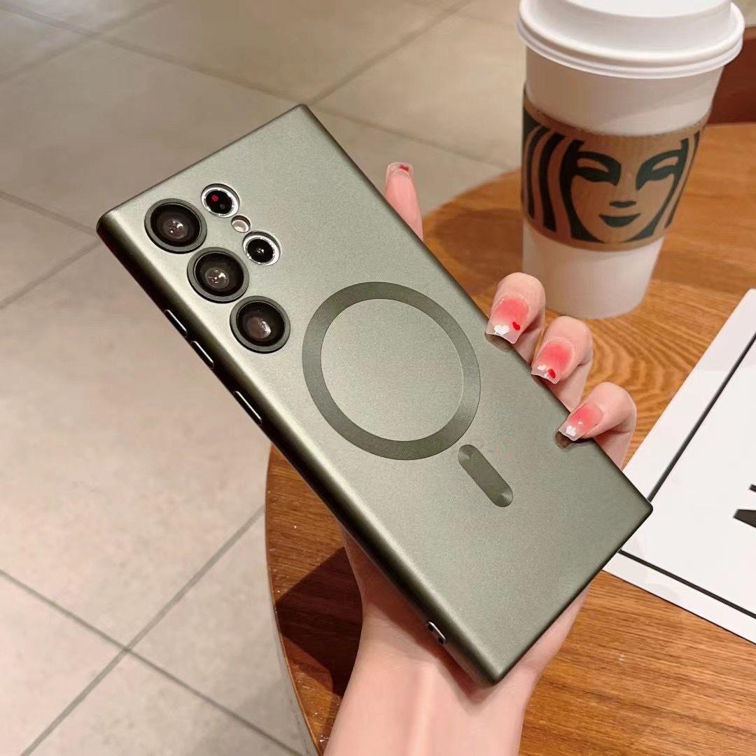 

Магнитный чехол для беспроводной зарядки для Samsung Galaxy S22 S23 Ultra S21 Plus S20 Fe 5G Note 20 10 для Magsafe Silicone Cover S20fe s22 ultra