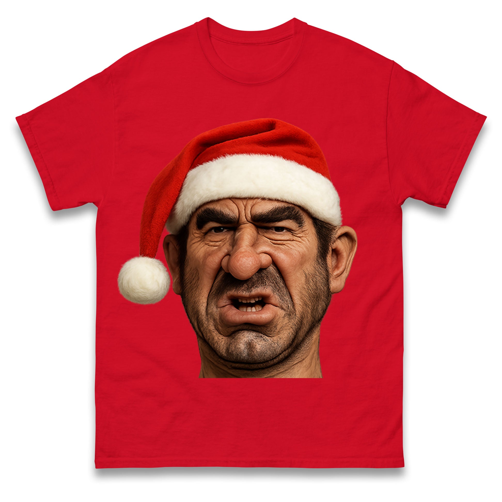 Eric Cantona Spitting Image Christmas T Shirt Tshirt Mens Womens Unisex Tops Tees S