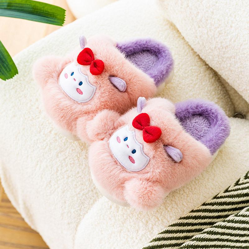 Kinder Winter Neu Indoor Zuhause Rutschfeste Baumwollpantoffeln