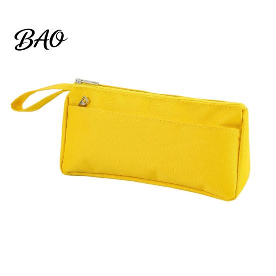 Large Capacity Storage for Rulers Pencil Case with Zipper And Handle, Durable Oxford Solid Color Portable Stationery Organizer School Organizer,