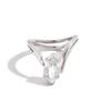 Yori 18K PVD Plated Stainless Steel Texture Geometric Cubic Zirconia Ring for Women Individualistic Sleek Metal Adjustable Jewel