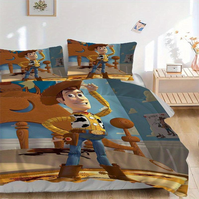 3pcs Woody Cowboy Bedding Set Includes Quilt Cover and Pillowcases, Suitable for All Seasons D094