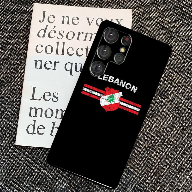 Libanesische Libanon Flagge Hülle Für Samsung Galaxy S24 S25 Ultra S20 S21 S22 S23 Ultra S9 S10 Plus S25 FE Rückabdeckung