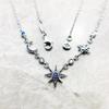 Collana Stella e Luna Reale Nuova Collezione Primavera Catena a Maglie Raffinata Gioielleria Europa Argento Sterling 925 Bijoux Alla Moda Regalo Per Donne