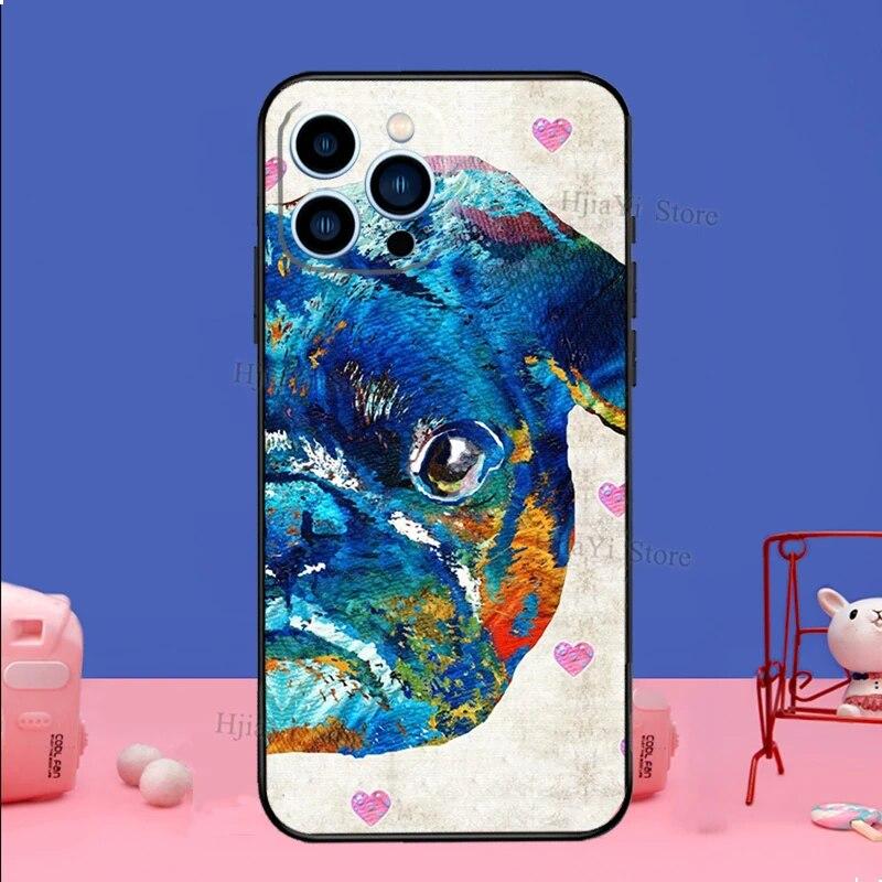 Etui na telefon Mops Pies do iPhone'a Samsung Galaxy Redmi Xiaomi Oppo OnePlus Note SA 7 8 9 10 11 12 13 14 20 21 22 23 53 54 Pro Max Plus Ultra TPU Miękkie