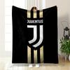 Minimalist Design with Gold Stripes, White "J" Icon and the Text "JUVENTUS". for All Seasons Blanket Lunch Break Throw Gift
