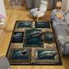 Great White Sharks Pattern Rug Floor Mat for Living Room or Bedroom Soft and Comfortable Carpet a Gift for Birthday and Holiday.