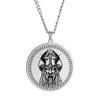 Viking Axe Helmet Pendant Tomahawk Necklace Odin Raven Slavic Amulet Norse Warrior Mythology Stainless Steel Jewelry