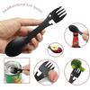 Edelstahl Multifunktionsgabel Löffel Tragbares Edelstahl Besteck Flaschenöffner Outdoor Camping Besteck