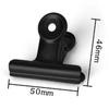 10PCS 50mm Black Metal Paper Binder Clips, Foldback Grip Clamps for Office/School