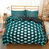 3D Holow/Round Hole Beding Set for Adult Peoples plus Children,Soft Duvet Cover Set,Twin Ful Quen plus King Bedrom Set,Home Textile gren