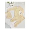 Baby Boy Teddy Bear Detailed 3-piece Hospital Discharge Set Newborn Outfit 0-3 Months 50-56cm Organic Cotton