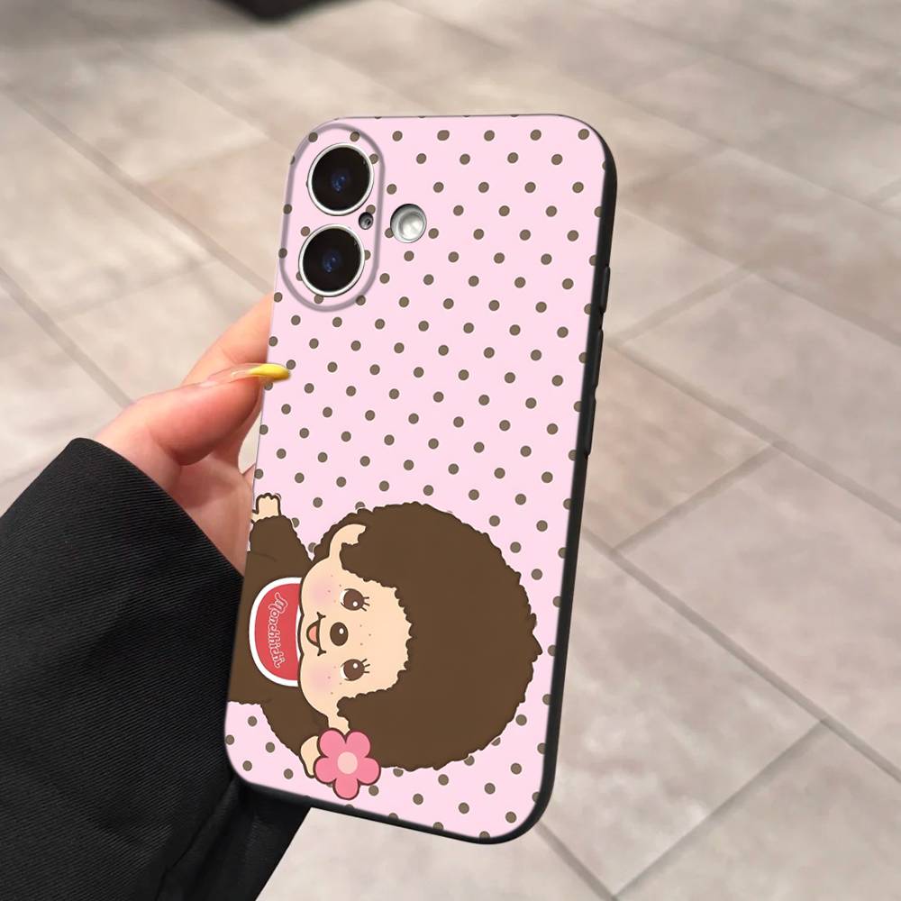 Cute M-monchhichis-s Phone Case For Iphone 17 16 15 16e 14 13 12 11 Pro Max Plus Case Cover Coque