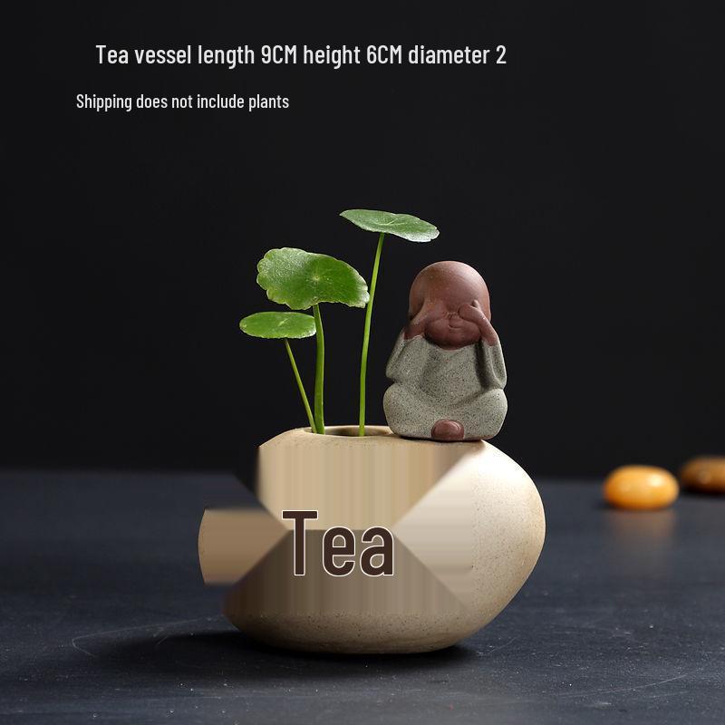 Mały ceramiczny wazon zen do hydroponiki i kompozycji ze świeżych kwiatów