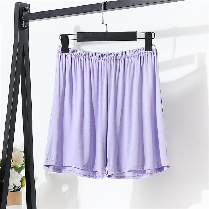 Women's summer modal shorts for outdoor wear, plus size, high-waisted, wide-leg, loose-fitting sleep pants, thin safety pants, casual pants