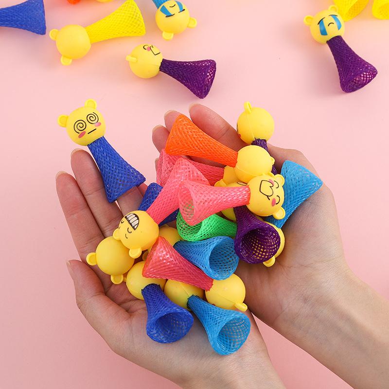 20Pcs Cartoon Mini Expression Bouncing Doll Toys for Kids Birthday Party Favors Baby Shower Gift Goodie Bag Piniata Fillers