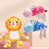 Dog Toys Bite-Resistant Animals Shape Dog Squeaky Toys for Small Medium Dogs Teeth Cleaning Playing Interactive Toy Pet Supplies