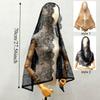 Vintage Style Bridal Headscarf Breathable Muslin Head Covering Lightweight Lace Shawl  Guest Look