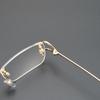 CT0344O Unisex Rimless Stylish Pure Titanium Myopia Eyeglass Frame