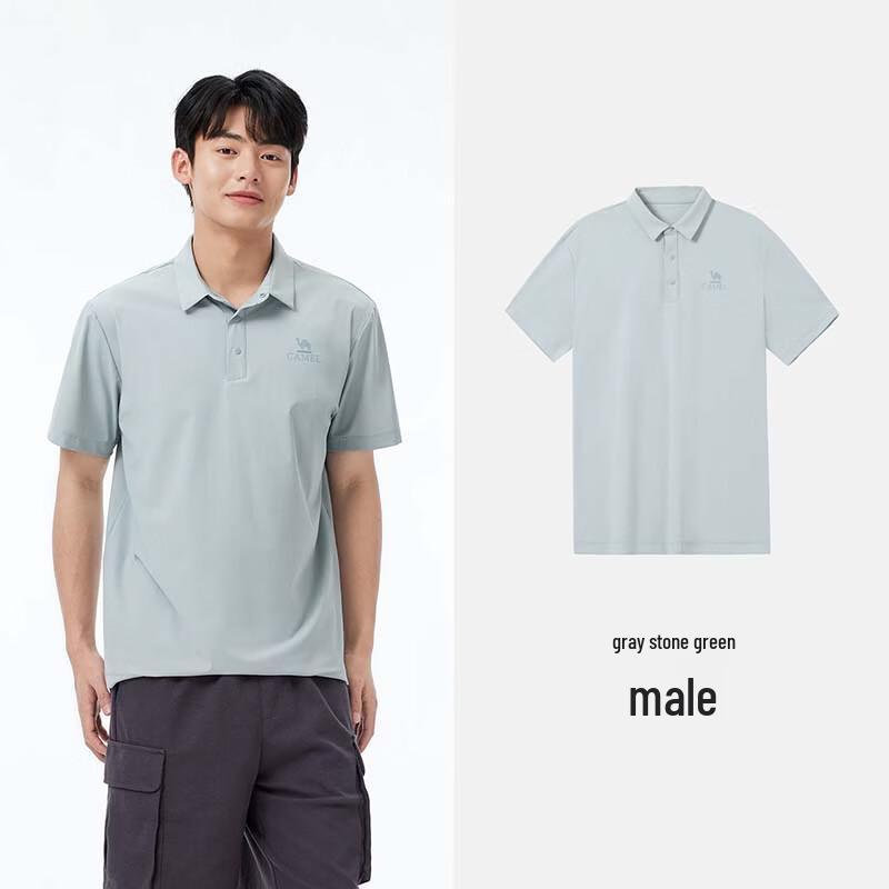 CAMEL Men s Outdoor Quick-Dry Ice-Feel Polo Shirt A15BZ01058 XL