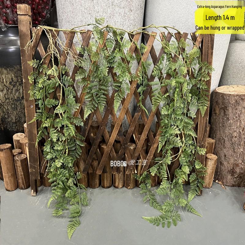 Artificial Spider Plant & Fern Hanging Decor - Trailing Green Vines for Wall & Ceiling
