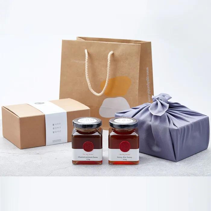 [Honey Gift] 2 Types of Honey Bundled In a Bojagi