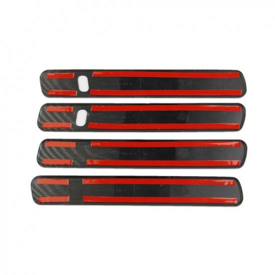 Carbon Fiber Style Exterior 4PCS Side Door Handles Trims Cover For Kia EV9 2024+