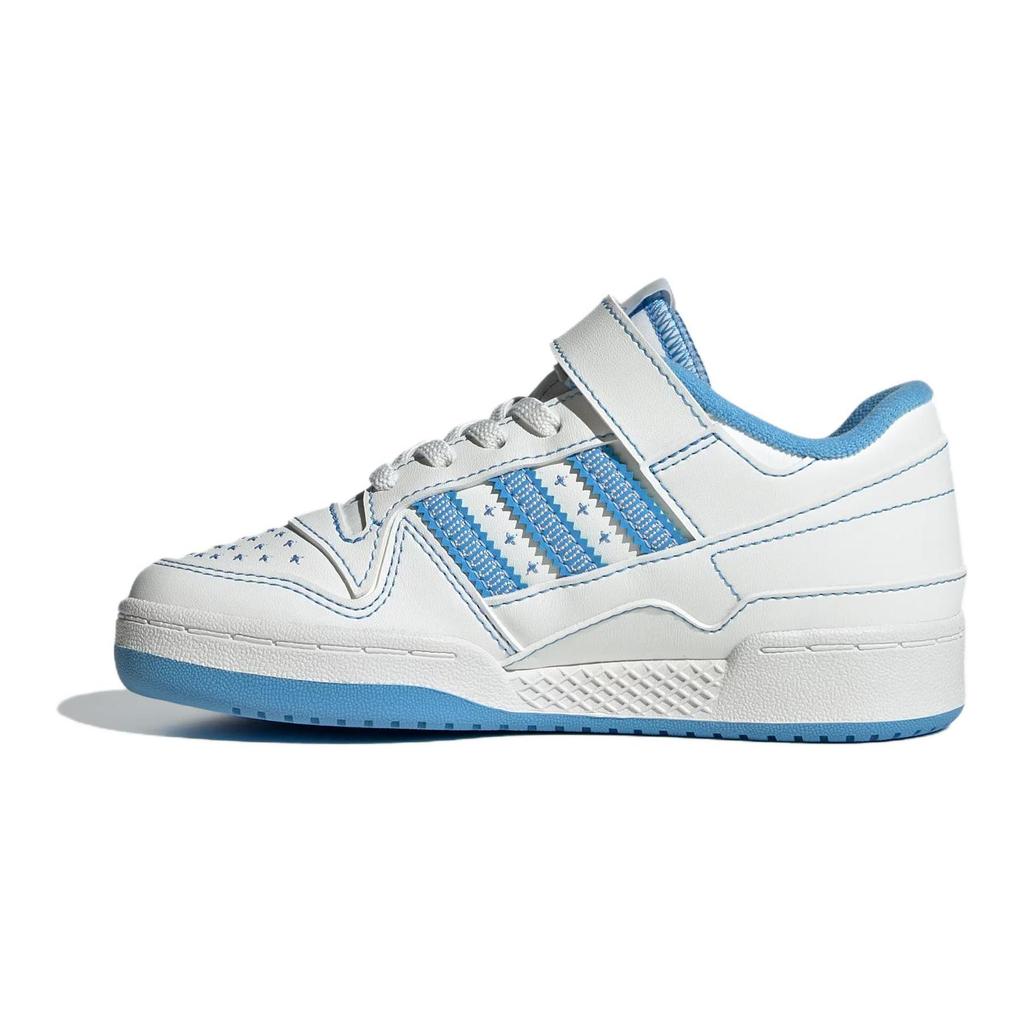 adidas Originals FORUM LOW C Cushioning, Wear Resistant Low Top Kids' Skateboarding Shoes White Blue Kids JH6359