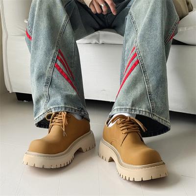 Scarpe con suola spessa da uomo Tendenze Stili di design britannici Outdoor strada Quotidiano Festa Scarpe per aumentare l'altezza per adulti 38-46