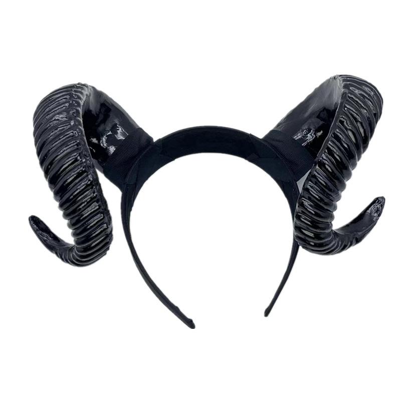 

Exaggerated Simulation of Horns Halloween Headgear Devil Horns Personality Dress Up Props Dark Cos Accessories Female P49