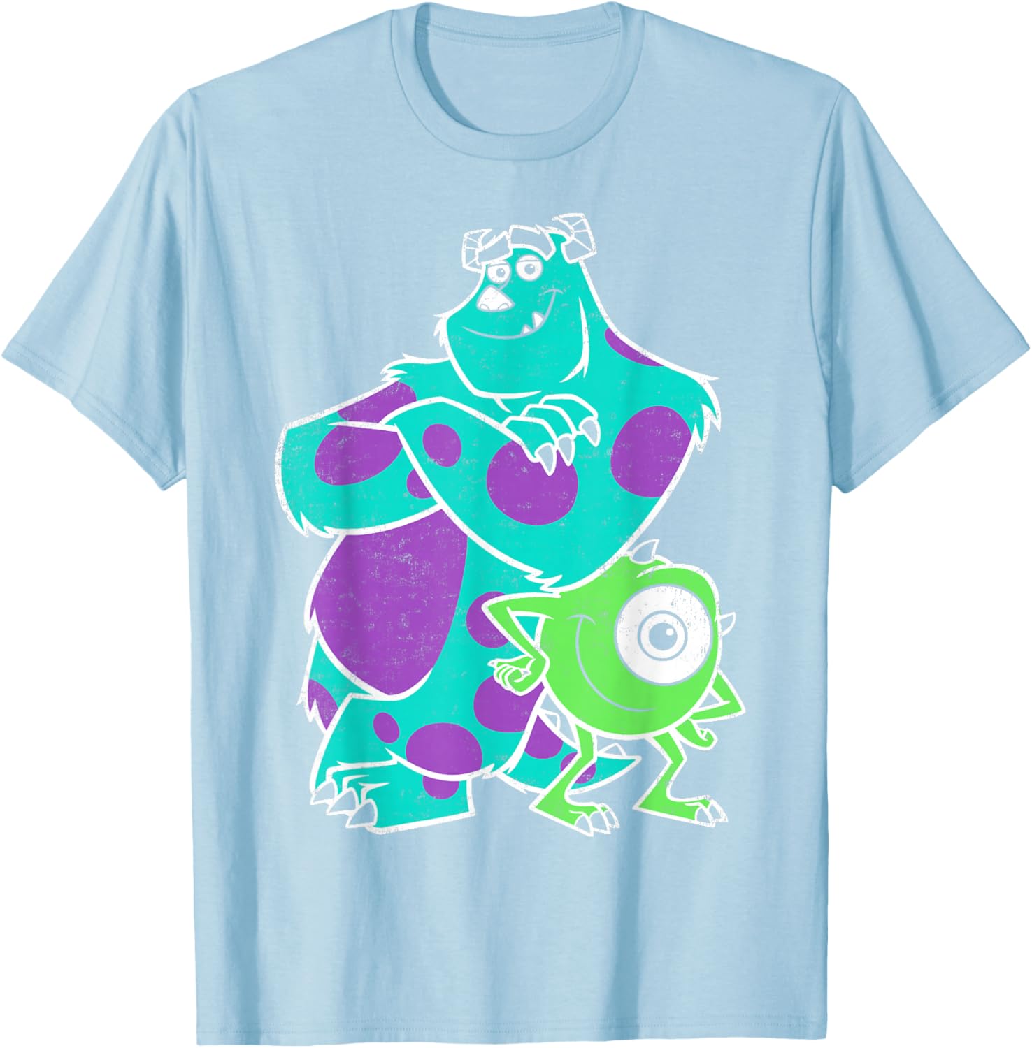 Hot Fashion Disney Pixar Monsters University Sulley & Mike Best Buds T-Shirt S-4XL Four Seasons Gift XXXL