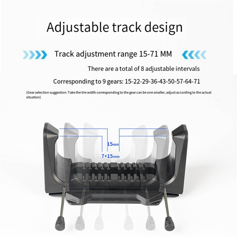 A23I-Bicycle Vertical Bracket Buckle Adjustable Mountain Road Bike Wall Mount Storage Indoor Wall Bike Parking Rack