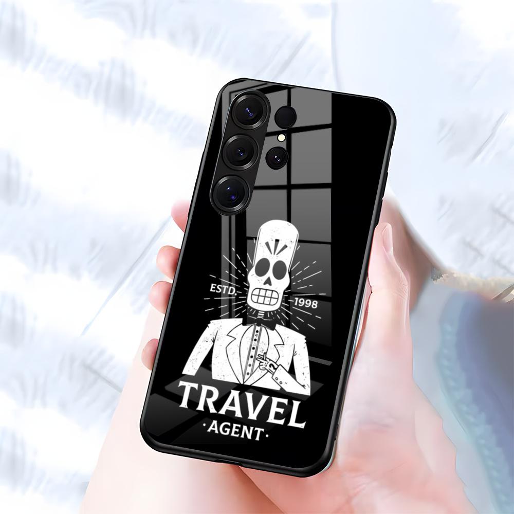 G-Grim F-Fandango Handyhülle Für Samsung S26 S25 S24 FE S23 S22 S21 Plus S20 Ultra Note20Ultra Schwarze Glasabdeckung