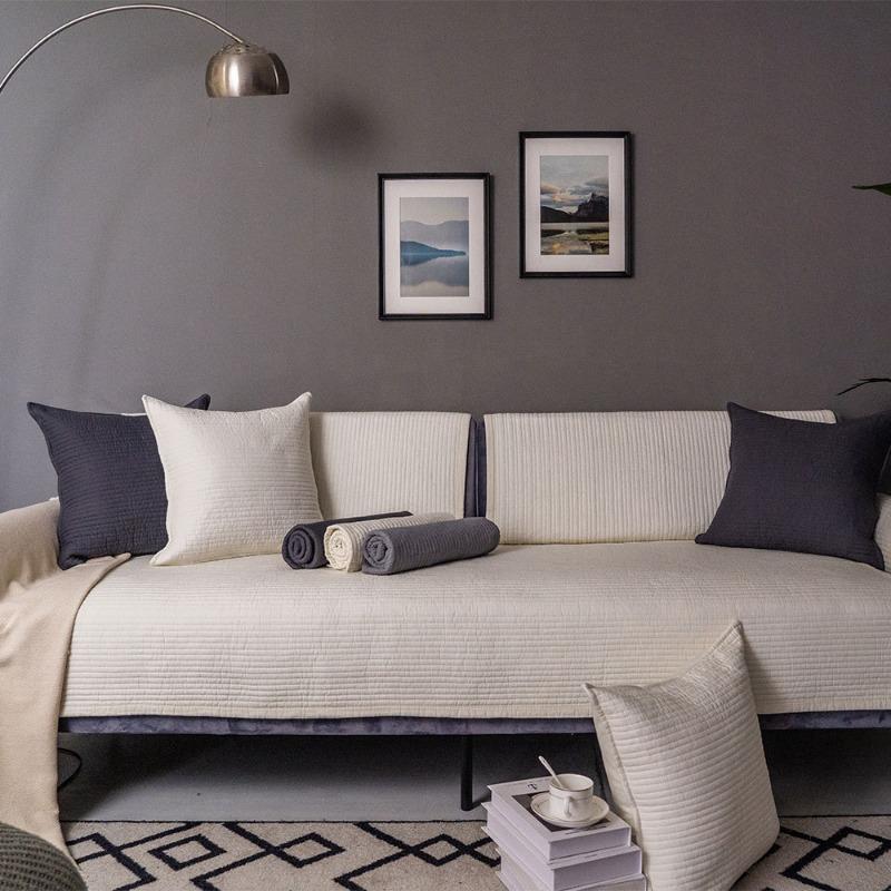 

Pure Cotton Nordic Sofa Cushion Cover Four Seasons Universal Non-Slip Simple Modern Sofa Towel 70*70