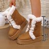 Bottes de neige rembourrées légères confortables chaudes froides antidérapantes résistantes à l'usure baskets décontractées d'extérieur bottes en coton mi-mollet