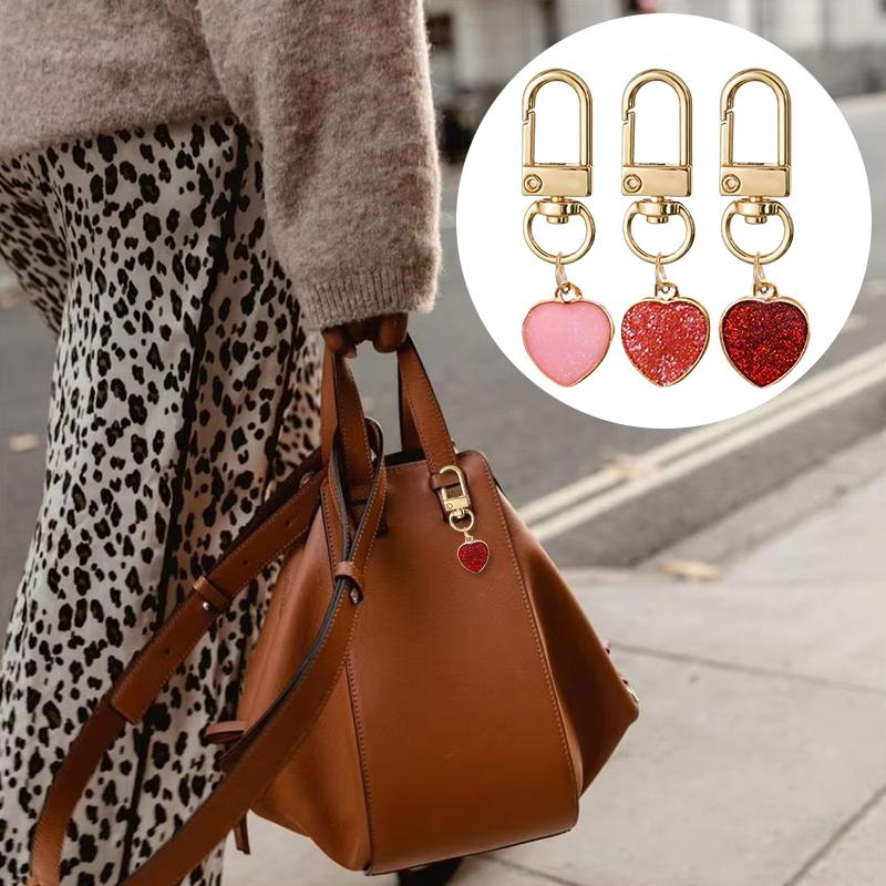 1PC Alloy Rust-Resistant Enamel Secure-Holding Gift Bag-Charm Heart Daily-Use- Charm Lightweight Keychain Durable