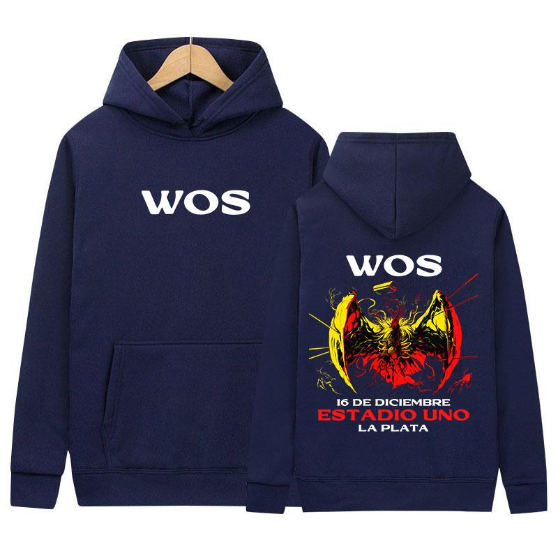 Rapper Wos New Album 2025 Merch Hoody Men's Clothing Hip Hop Oversized Sweatshirt Fashion High Quality Fleece Hoodies Streetwear