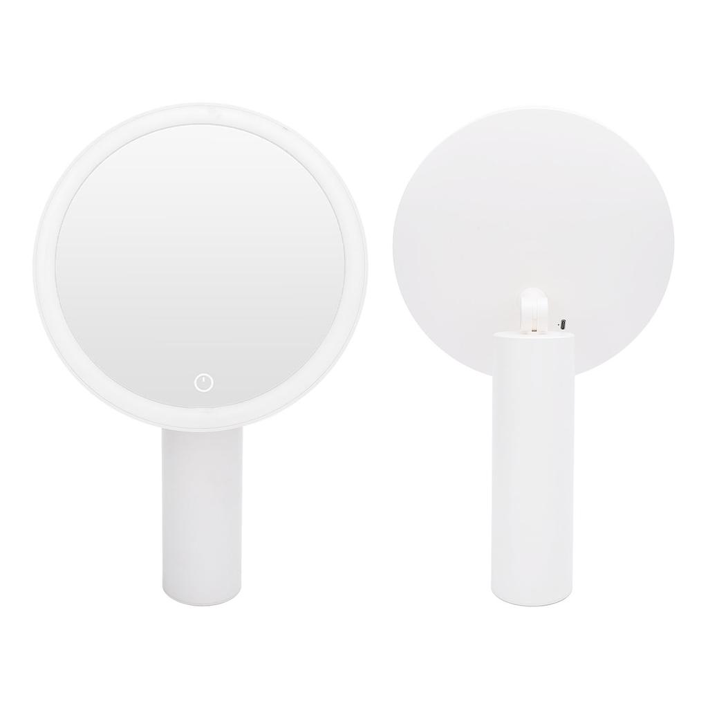 Desktop Lighted Makeup Mirror 3 Color Temperature Dimmable Cordless LED Light Vanity Mirror for Dorm
