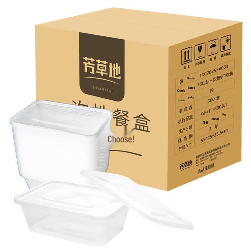 Disposable Rectangular Food Containers with Lids