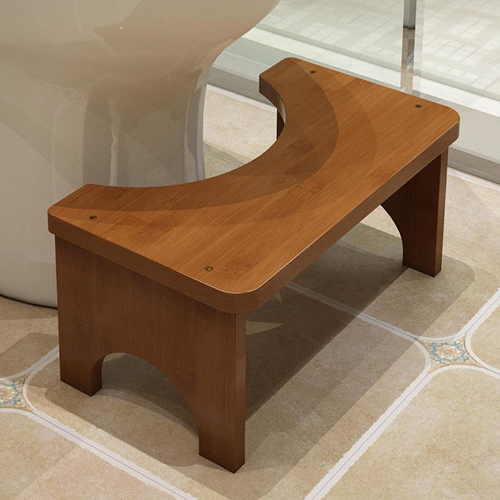 Toilet Stool Wooden Toilet Stool Seat Ergonomic Potty Step for Adults Elderly Children Home Bathroom Shower Camping Travel