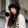 New Autumn and Winter Hats for Women Cute Funny Ear Knitted Wool Hats for Winter Warmth and Cold Hair Ball Ear Protection Hat Thick