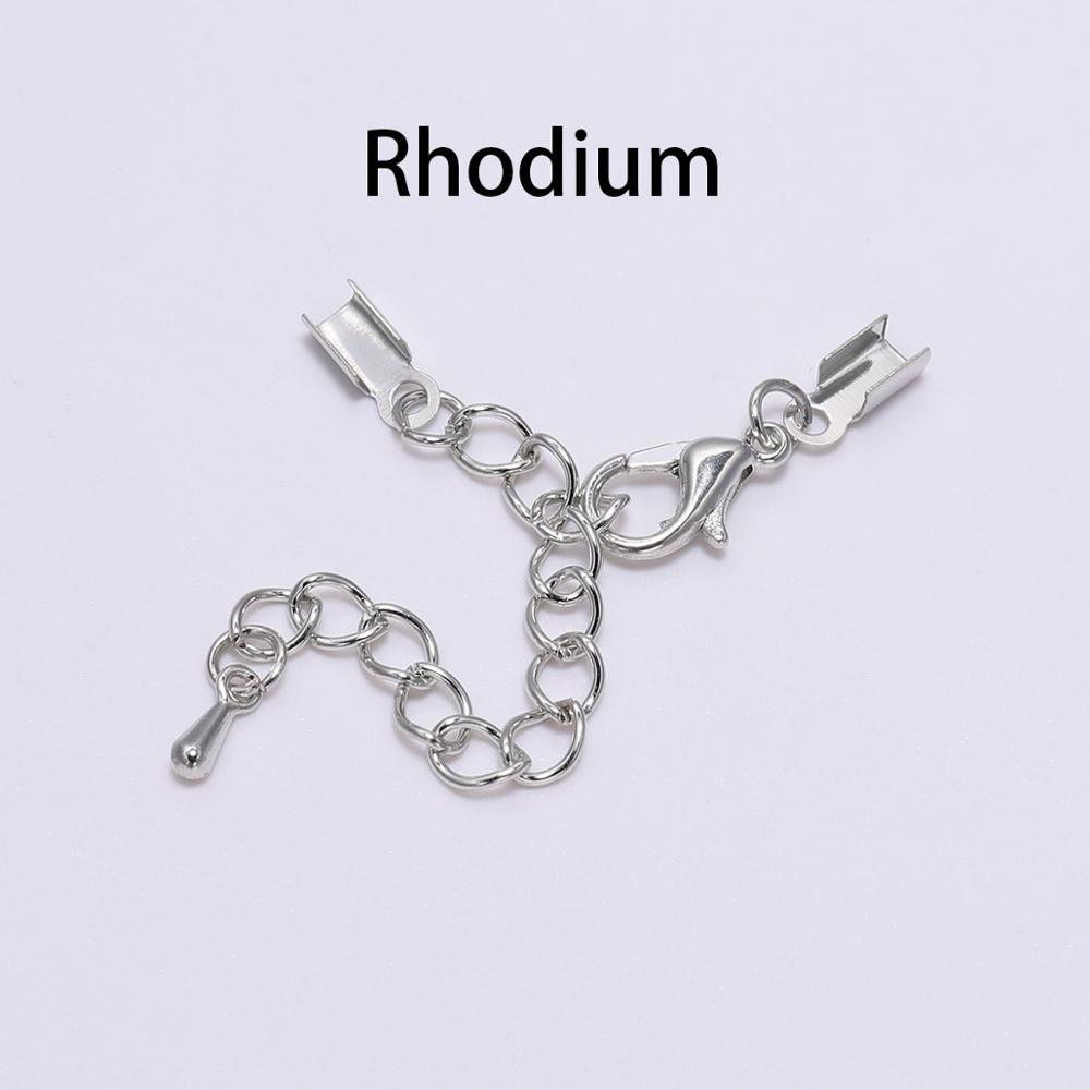 

10 шт./лот 3-4 мм зажимы для шнура удлинитель цепи разъемы фурнитура застежка-лобстер для изготовления ювелирных изделий DIY браслет шнур 4mm