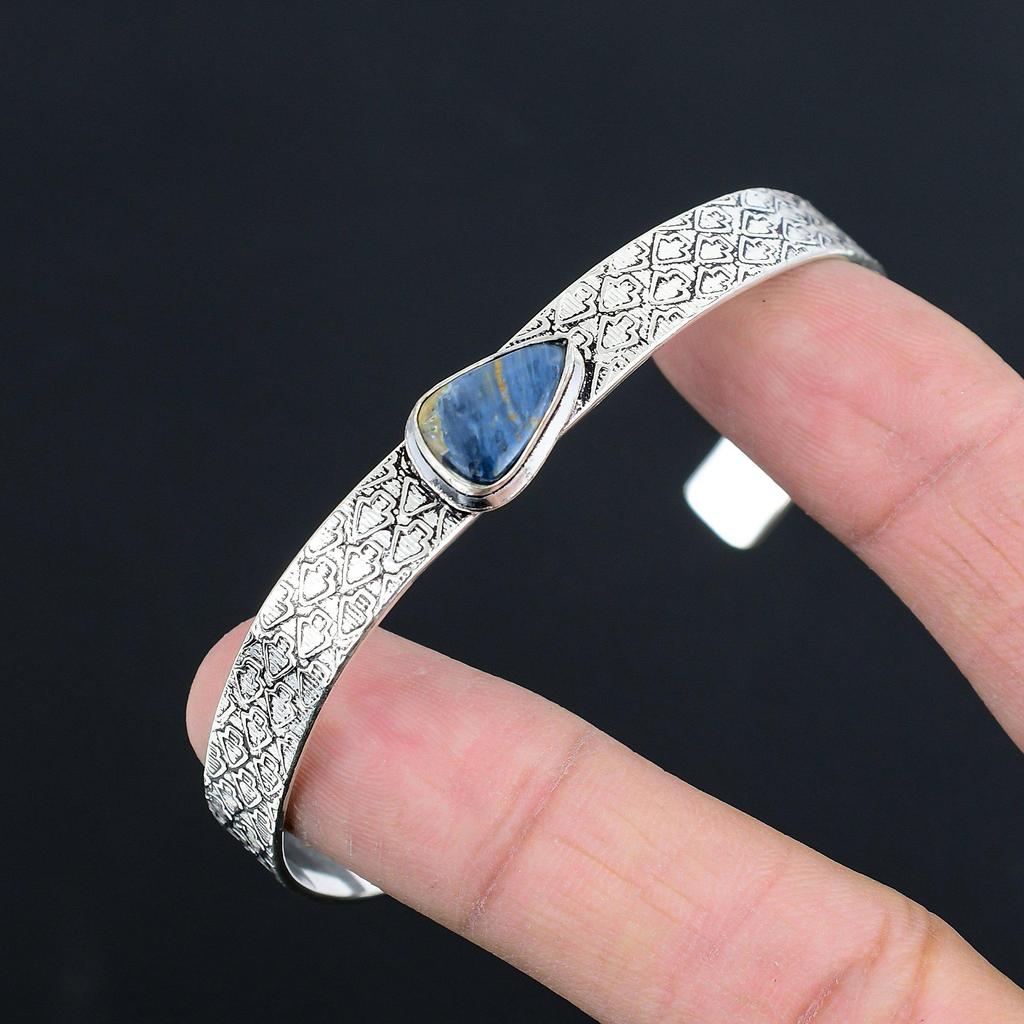Friendship Day Deal 925 Silver Pietersite Gemstone Daughter Boho Bangle Bracelet