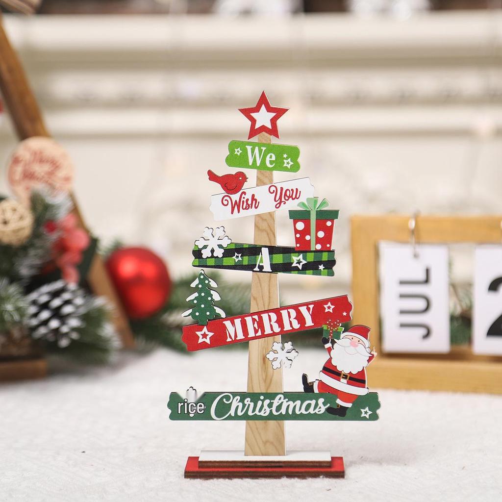 Wooden Christmas Ornaments: Indoor Window & Table Display for Restaurants, Bars, and Homes