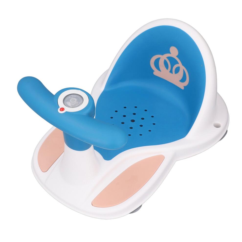 Baby-Badewannensitz Rutschfest, Mit Musik, Tragbar, Blau, 28x39,5x17cm