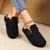 Summer Vacation Style Thick Soled Retro Closed Toe Slippers with Arch Support for Indoor and Outdoor Beach Leisure Walking, Suitable for Daily Wear