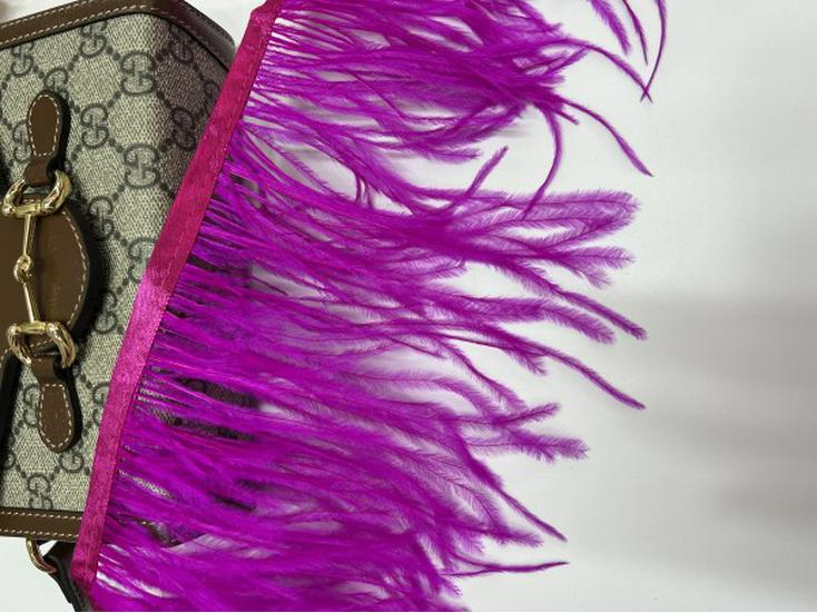Ostrich Feather Fringe - Various Colors, 10-15cm, 1 Meter for Clothing Accessories