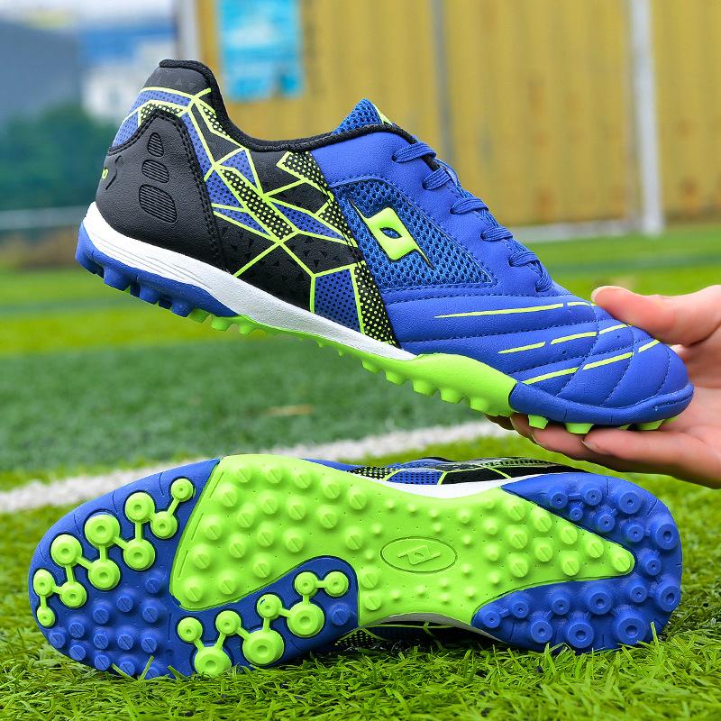 Football Shoes Men's TF Broken Nails Velcro Children's Primary and Secondary School Students Youth Sports Competition Training Sports Shoes