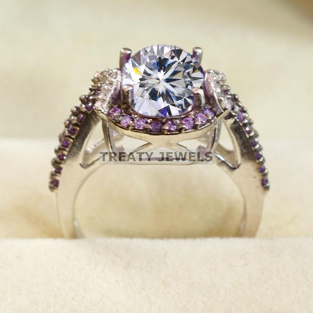 Moissanite Oval Cut Gemstone With 925 Sterling Silver Ring For Men's #B293 JL375681949004